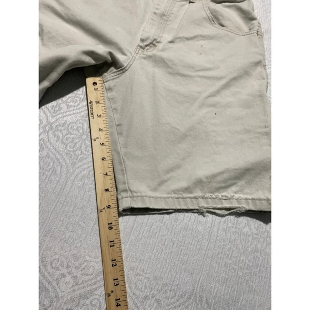 Wrangler Mens Jean‎ Shorts Cream Cotton Canvas Workwear Utility